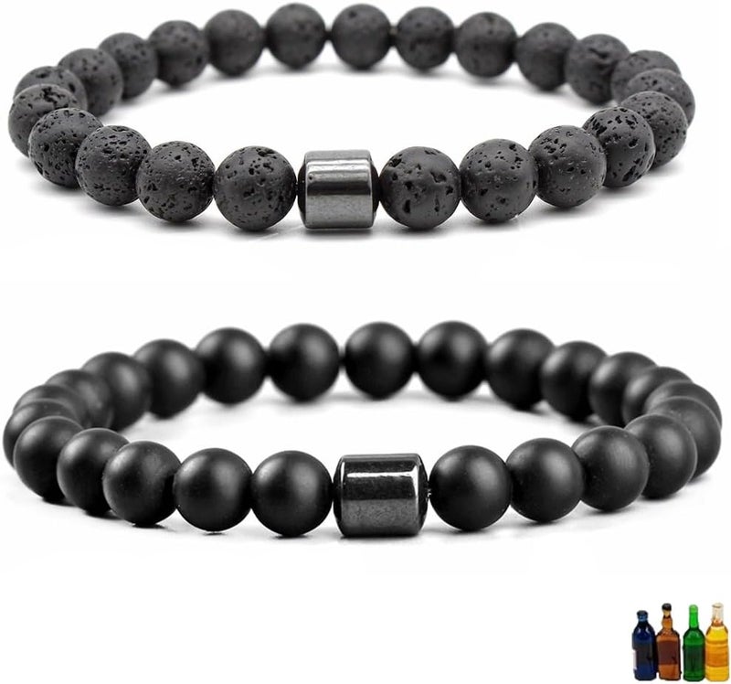 Asiamist 2Pcs Anti Alcohol Bracelets for Men Women Stop Drinking Alcohol Bracelet Quit Alcohol Craving Bracelets Relieve Anxiety and Stress - Image 1
